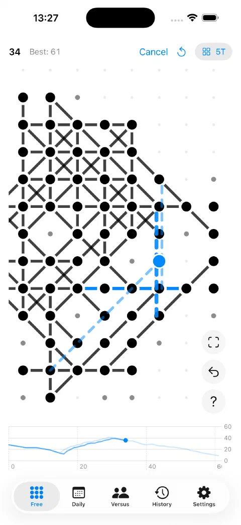 One placement can open several lines — tap the one you want to draw it.